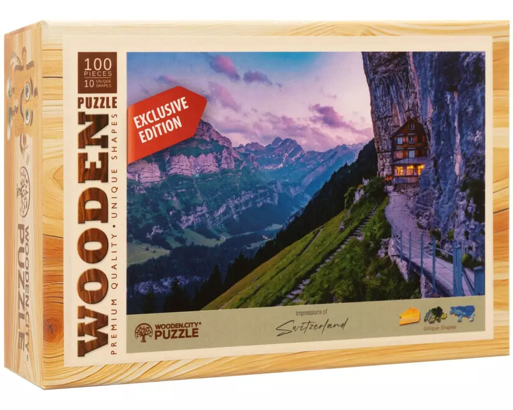 Wooden City Holz-Puzzle Aescher 100 Teile