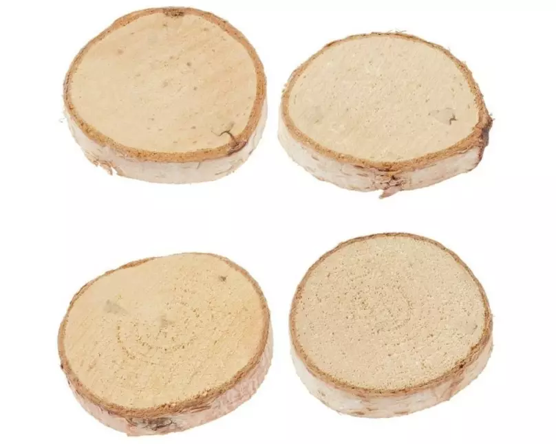 HobbyFun Holzscheiben Mini-Utensilien 4 cm