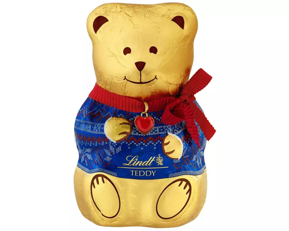 Lindt Schokolade Teddy Rot oder Blau Milch Weihnachten 200 g