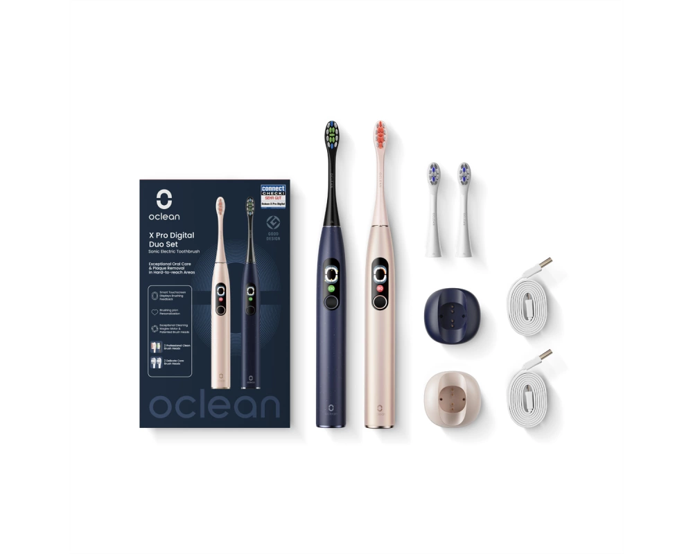 Oclean X Pro Digital Duo Set , gold & blau
