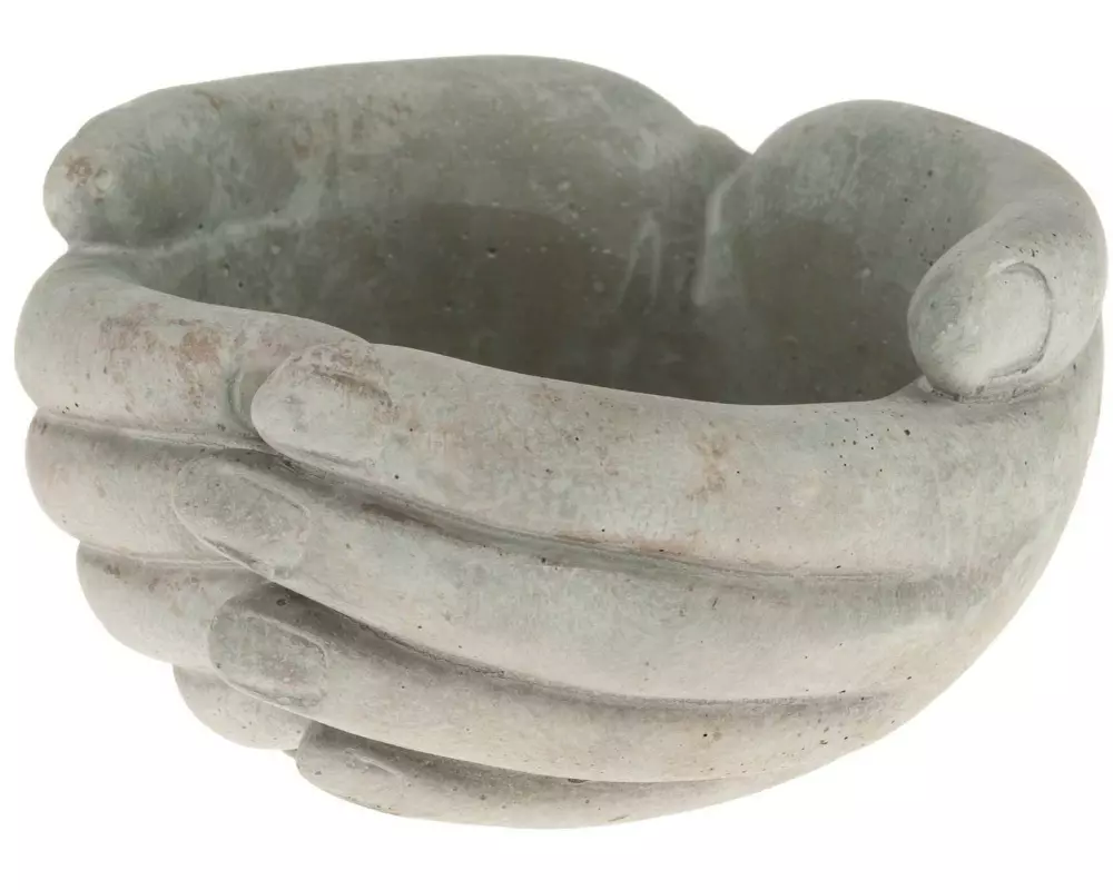 Opiflor Schale Hände aus Zement 14.5 cm x 13 cm x 7 cm