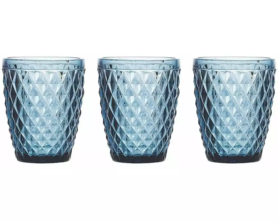 Tognana Tognana Trinkgläser Diamond 260 ml, 3 Stück, Blau