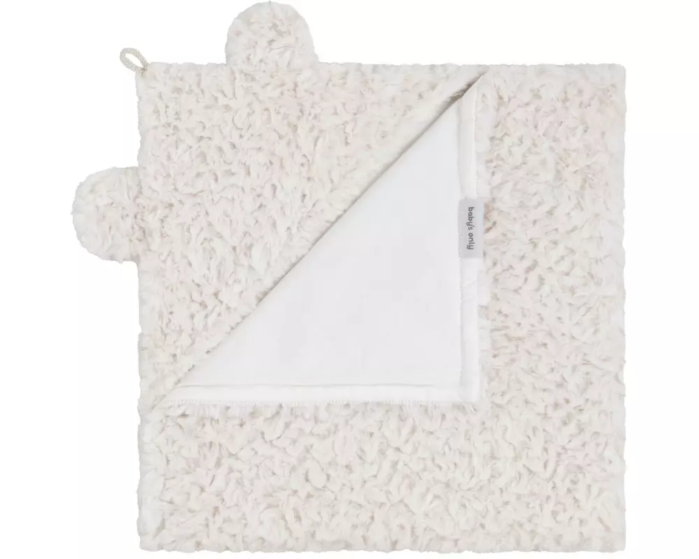 baby's only Einschlagdecke mit Ohren, Snow Wollweiss