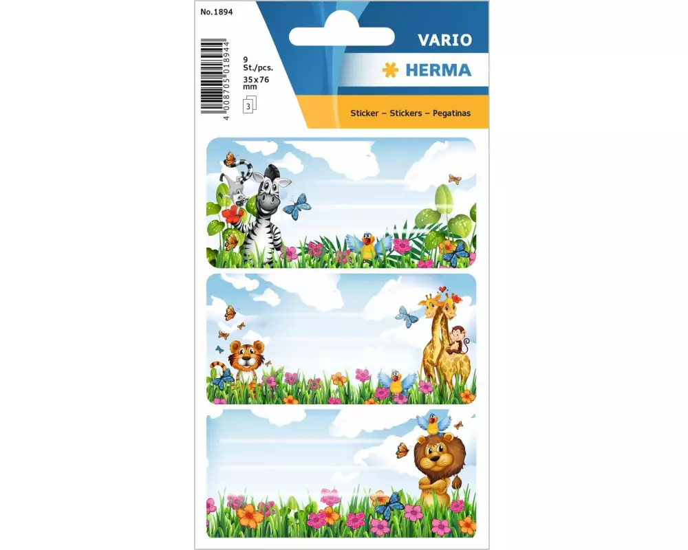 Herma Stickers Schuletiketten Dschungel