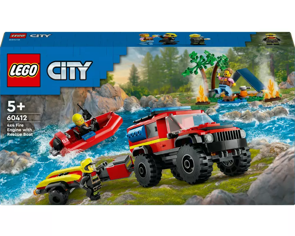 LEGO® City Feuerwehrgeländewagen mit Rettungsboot 60412