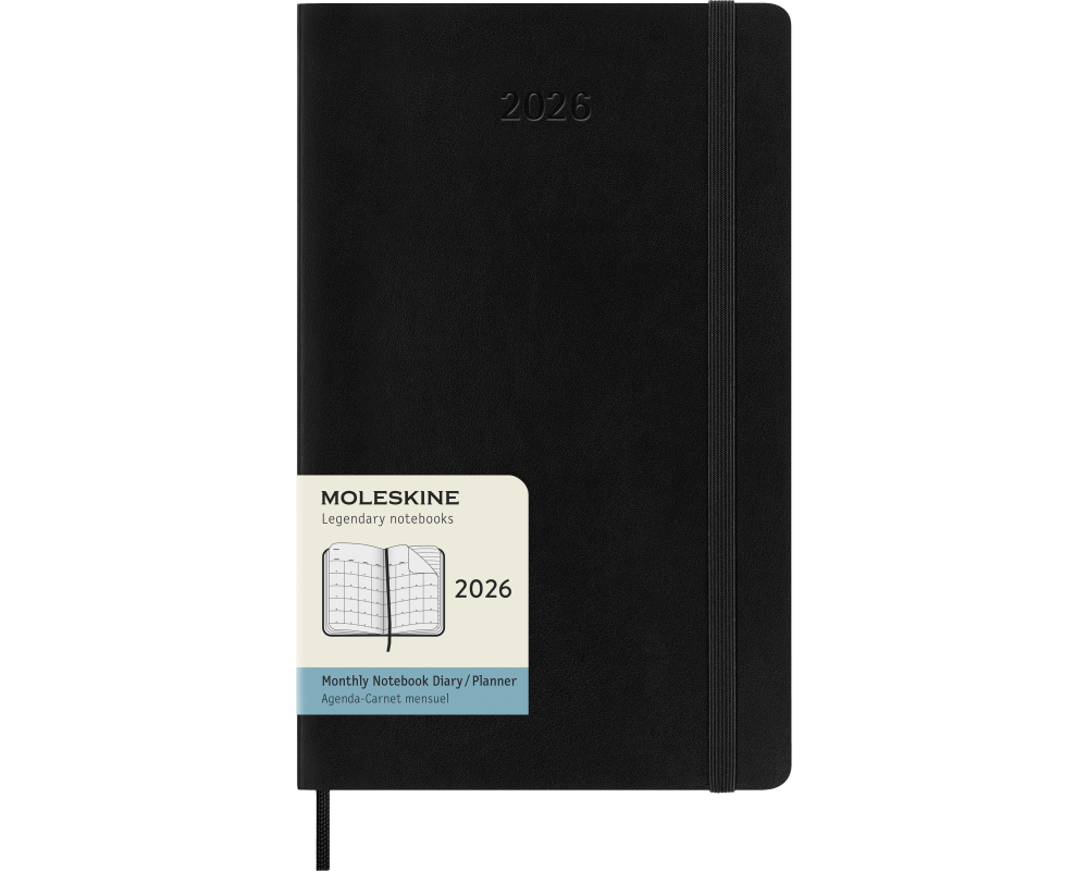 MOLESKINE Agenda Classic Large 2026 DSB12MN3Y26 1M/2S schwarz SC 13x21cm