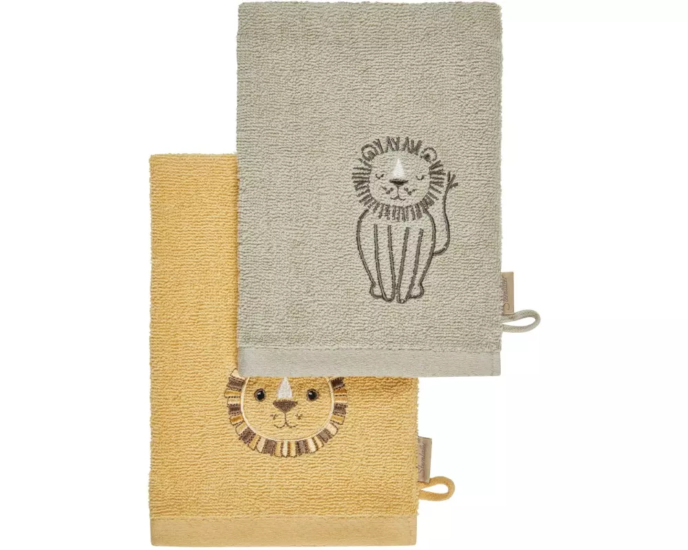 Sterntaler Baby-Waschhandschuh Löwe Leo 2er Set