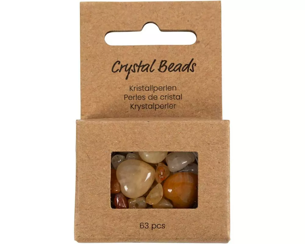 Creativ Company Perlen-Set Kristallperlen Hellgelb, 7-12 mm