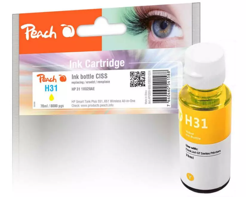 Peach Tinte HP 31 (1VU28AE) Yellow