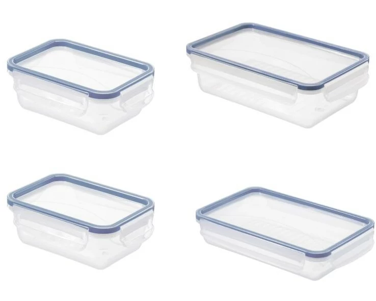 Rotho Set Frischhaltedosen 4 tlg. CLIC & LOCK 3.5 l, Transparent