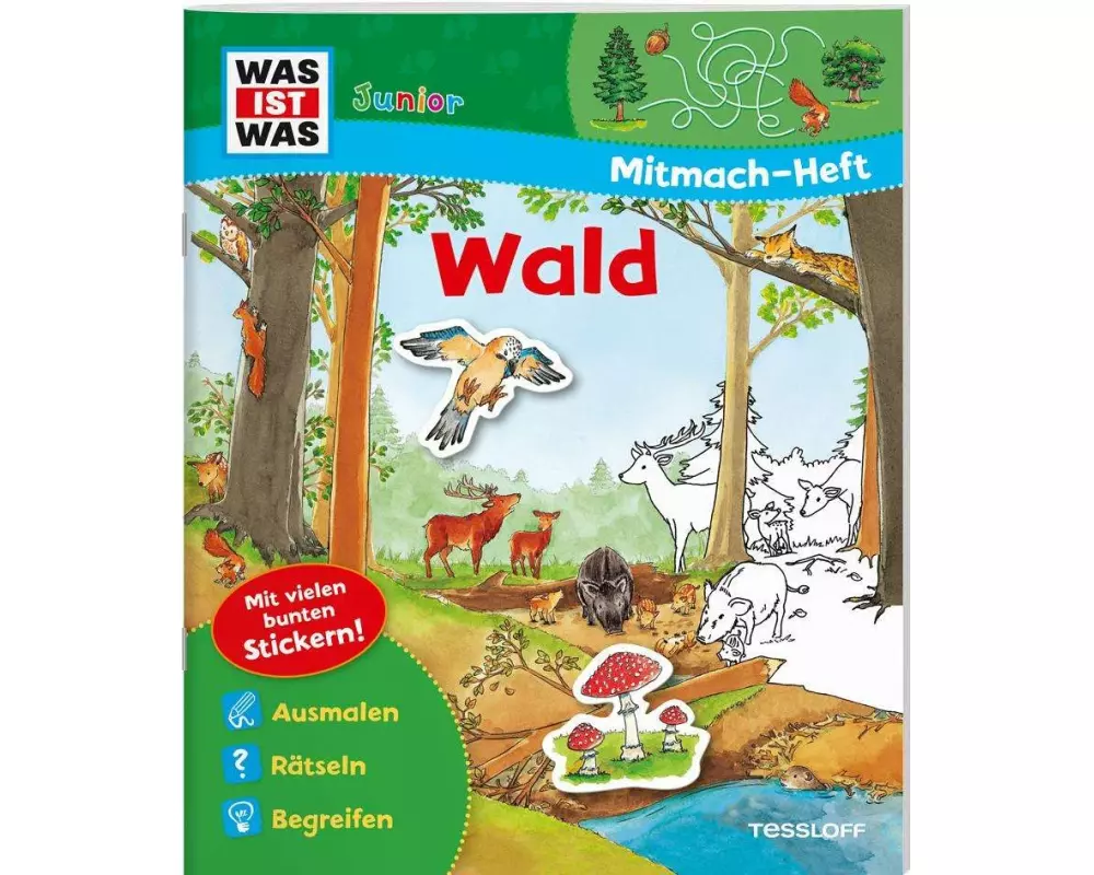 WAS IST WAS Junior Mitmach-Heft Wald
