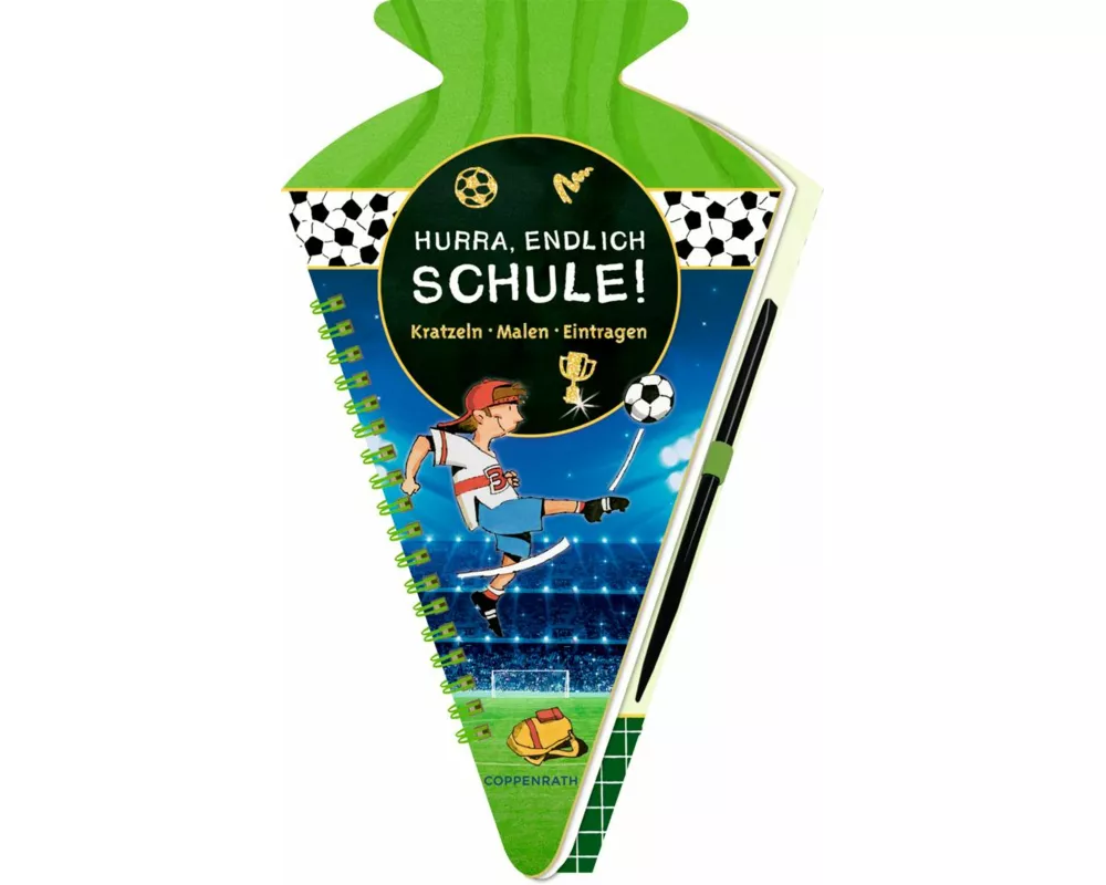 Schultüten-Kratzelbuch - Fußballfreunde - Hurra, endlich Schule!