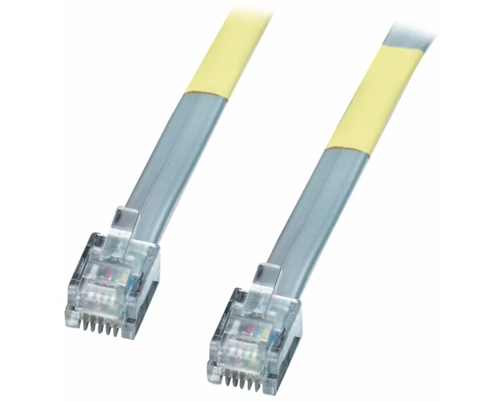 LINDY RJ-11/6 Cable silver Pin-Connection, 5m