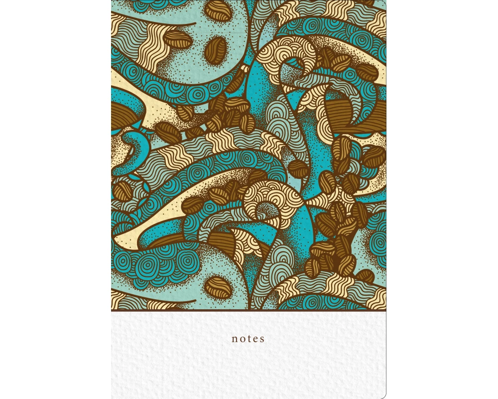 NATUR VERLAG Notizbuch Crushpaper A5 11014N Kaffee Muster, dotted