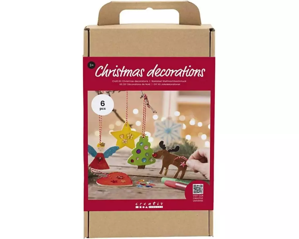 Creativ Company Bastelset Weihnachtsanhänger zum Ausmalen
