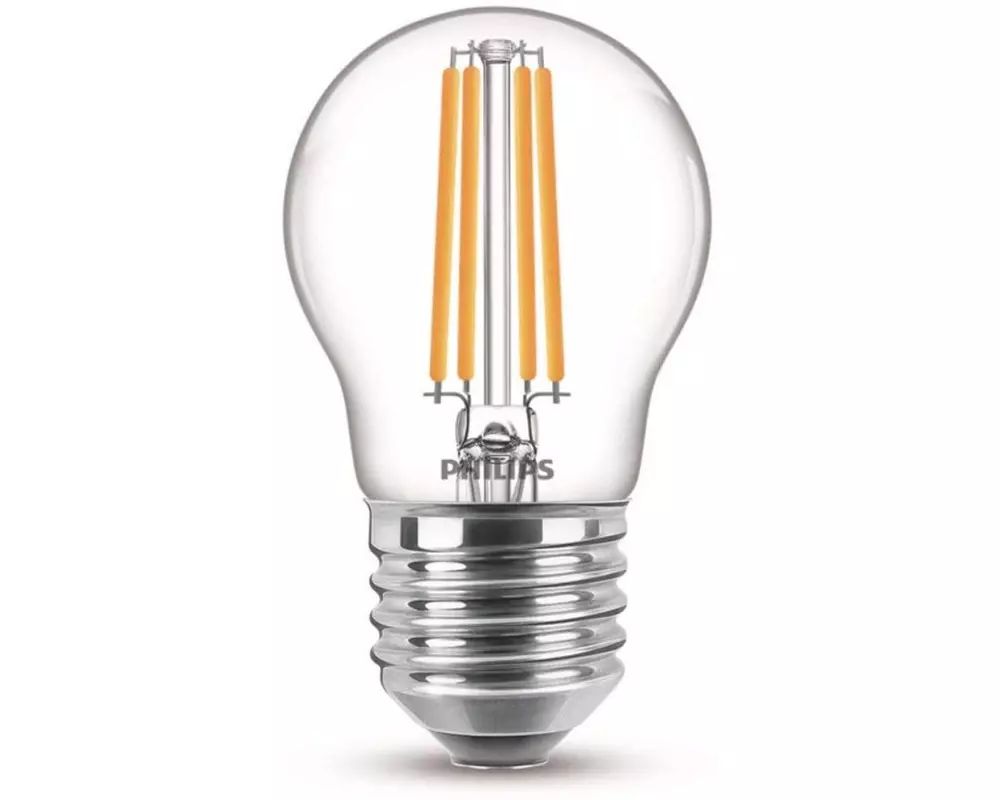Philips Lampe LEDcla 60W E27 P45 WW CL ND Warmweiss (WW)
