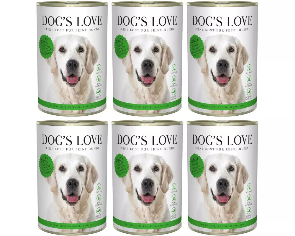 Dog's Love Nassfutter Adult Wild, 6 x 400 g