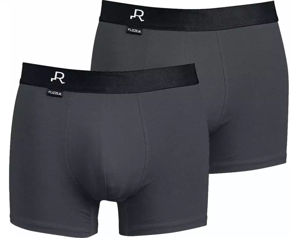 FLIZZER Unterhosen Trunk Der Macho 2er Pack Grau, M