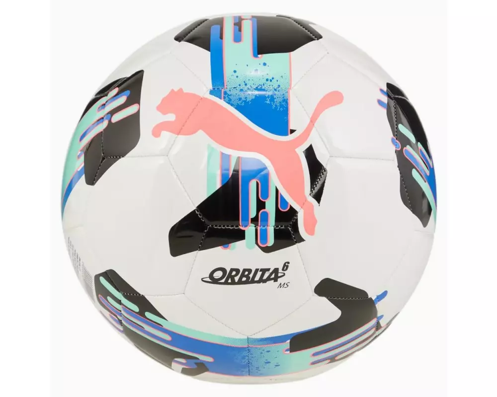 PUMA Fussball Orbita 6 MS Blau/Weiss, Ballgrösse: 5
