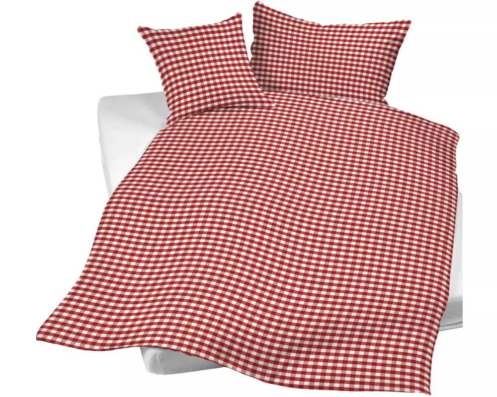 Night Fashion Duvetbezug Karolin 200 x 210 cm, Rot/Weiss