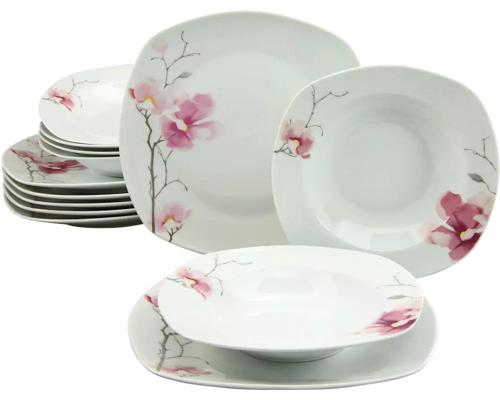 creaTable Teller-Set Rosa/Weiss