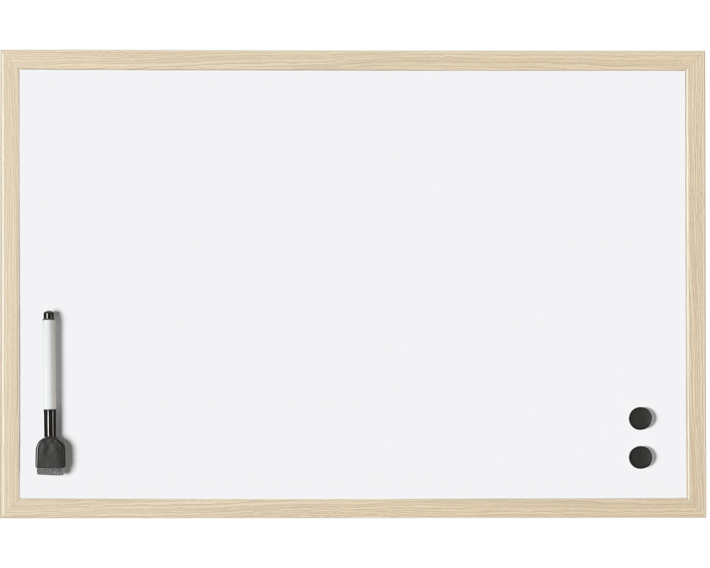 MAGNETOPLAN Whiteboard mit Holzrahmen 121928 Stahl 1000x600mm