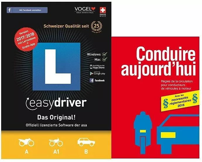easydriver. Version 2018. Kategorie A und B. CD-ROM mit Theoriebuch Französisch