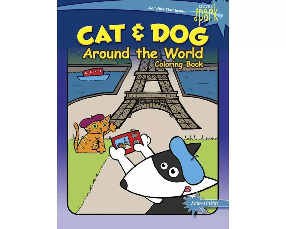 SPARK Cat & Dog Around the World Coloring Book