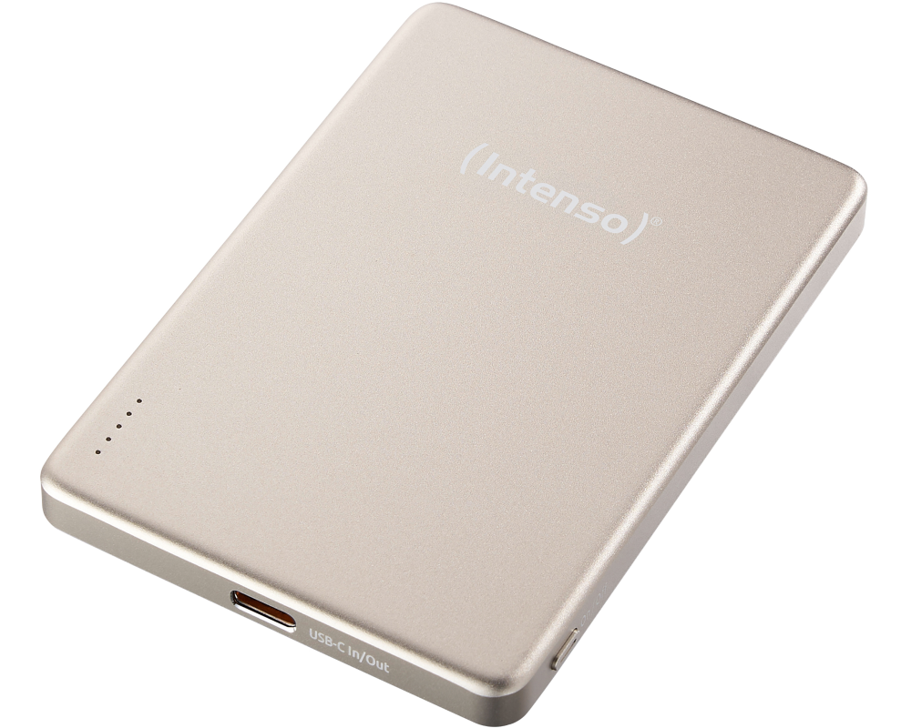 INTENSO Powerbank MW5000 5000 mAh 7344021 Magnetic Wireless champagne