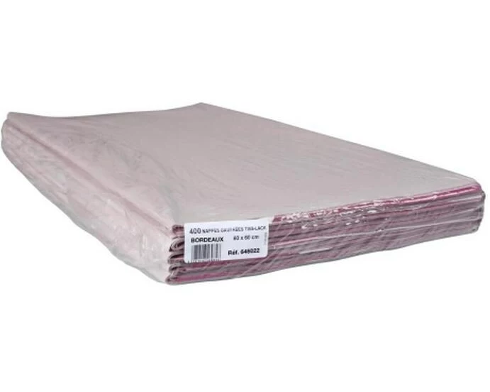 PRO nappe Tischdecke 400 Stück, 60 cm x 60 cm, Bordeaux