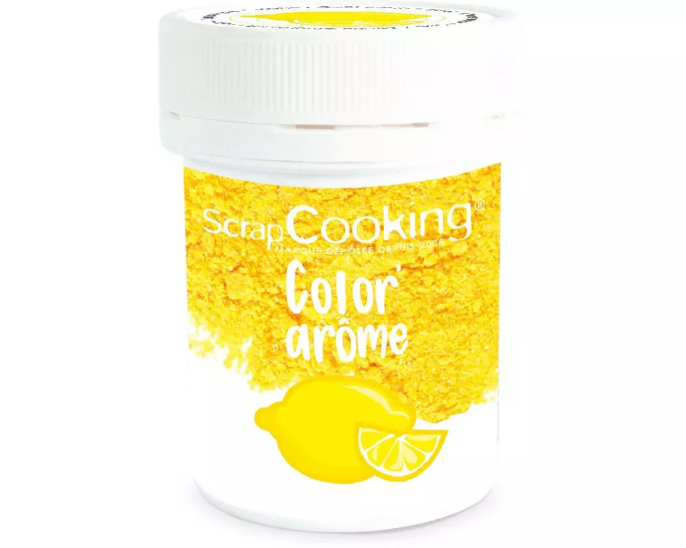 ScrapCooking Lebensmittelfarbenpulver mit Aroma Zitrone Pulver Gelb 10 g