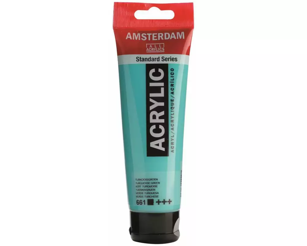 Amsterdam Acrylfarbe Standard 661 Türkisgrün deckend, 120 ml