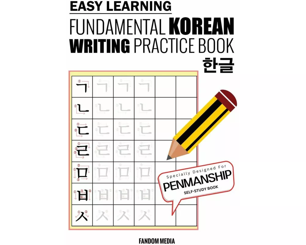 Easy Learning Fundamental Korean Writing Practice Book