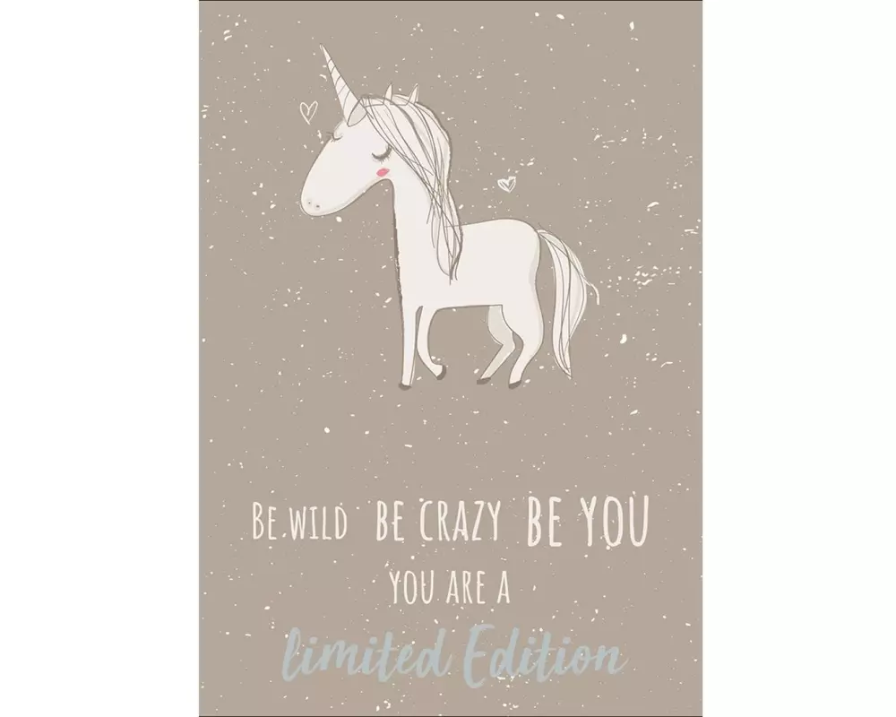 Glorex Motivkarte inkl. Freundschaftsband Einhorn