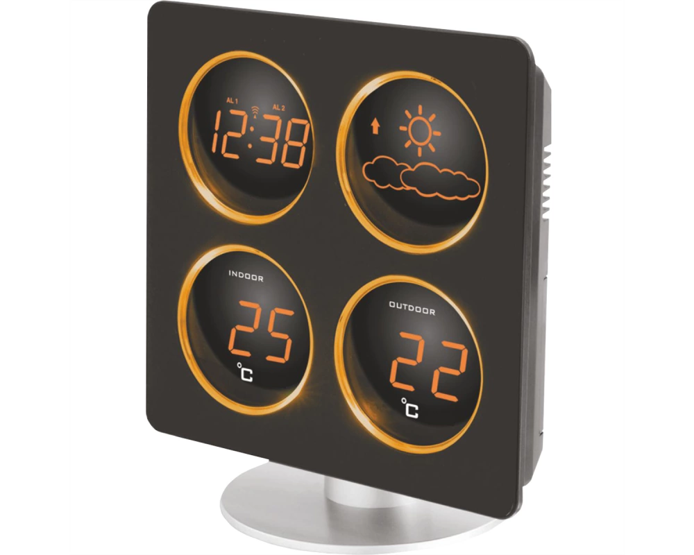 Technoline Wetterstation WS6830 schwarz Zeitzoneneinstellung, Wettervorhersage