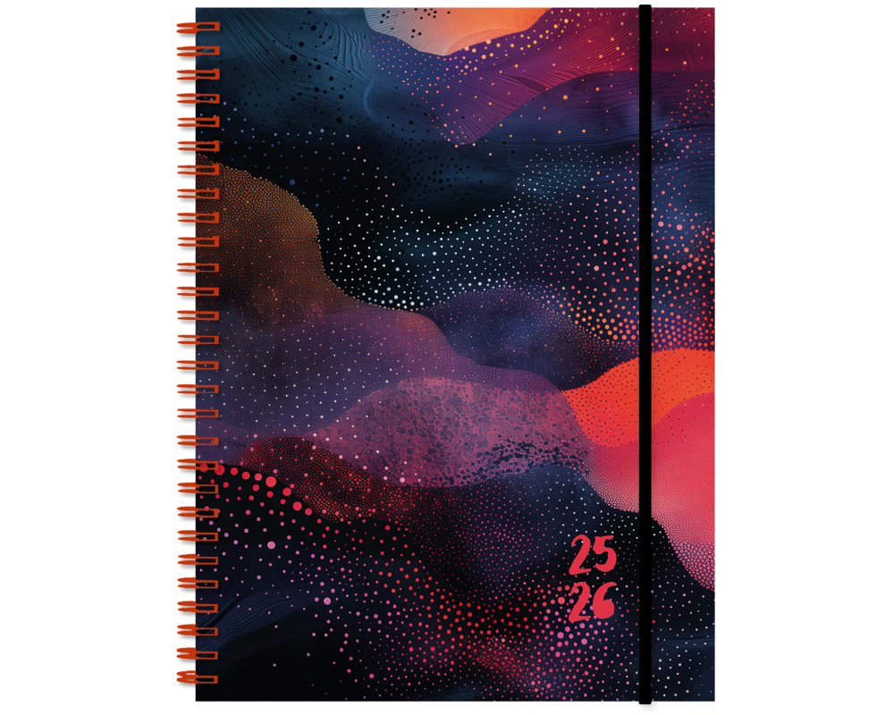 SIMPLEX Schüleragenda Emotions 25/26 500210.26 1T/1S 12M Dark Sky 12x16.5cm