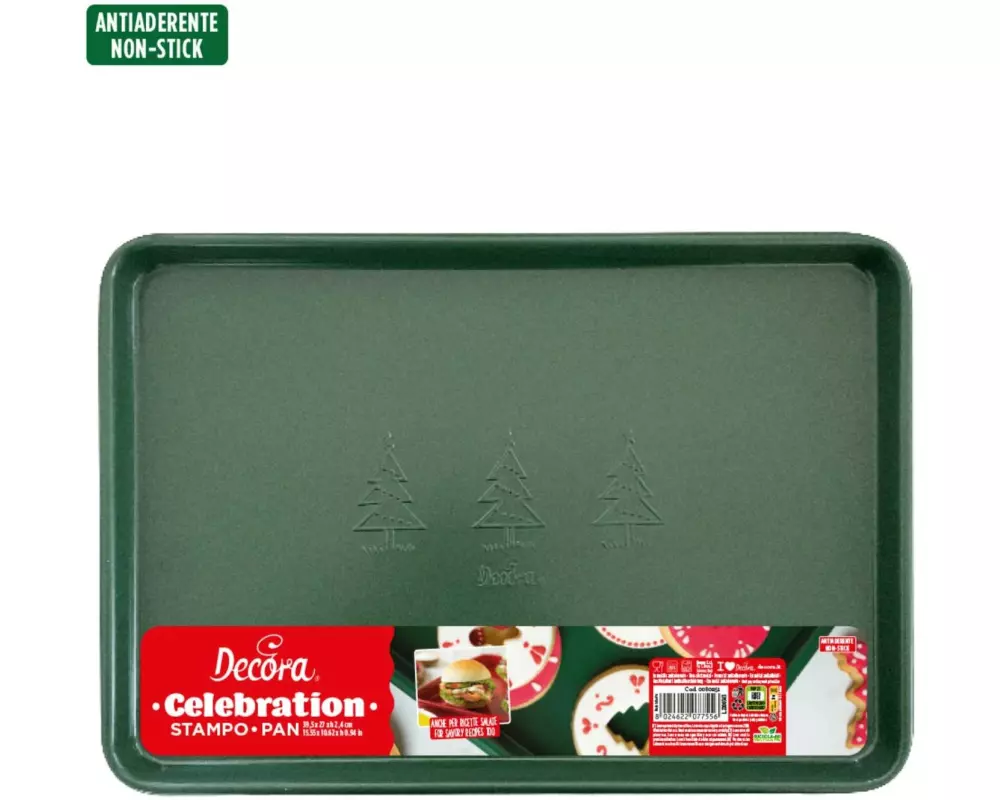 Decora Celebration Antihaft-Backform Rechteckig 39.5 x 27 x 2.4 cm Grün
