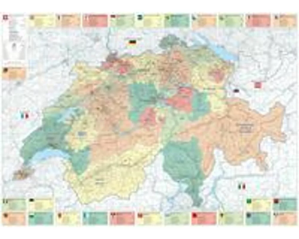 Kümmerly+Frey Schweiz, Karte politisch Poster 1:275.000