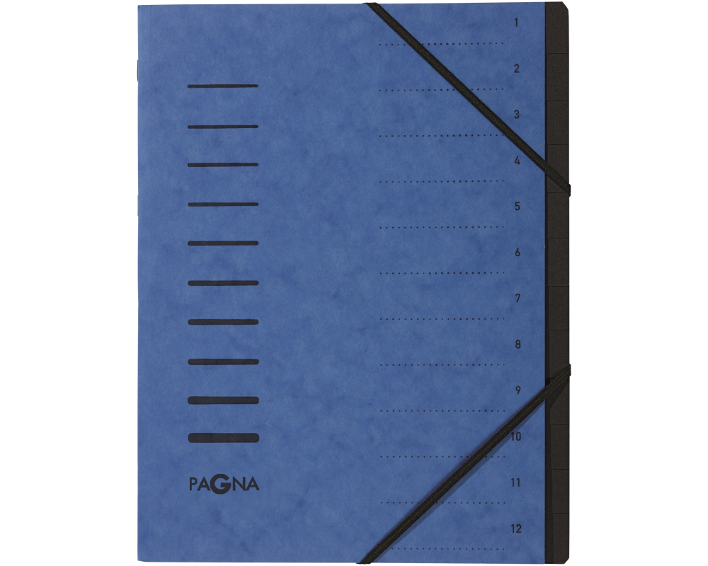 PAGNA Ordnungsmappe A4 40059-02 blau 12-teilig