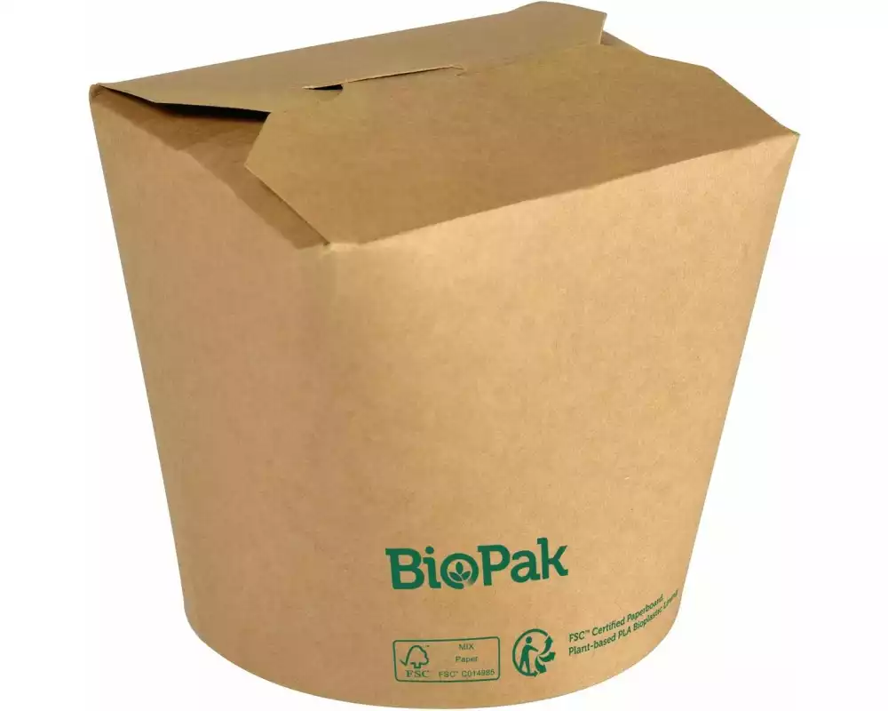 BioPak Menübox Ronda Fold Braun, 65 Stück