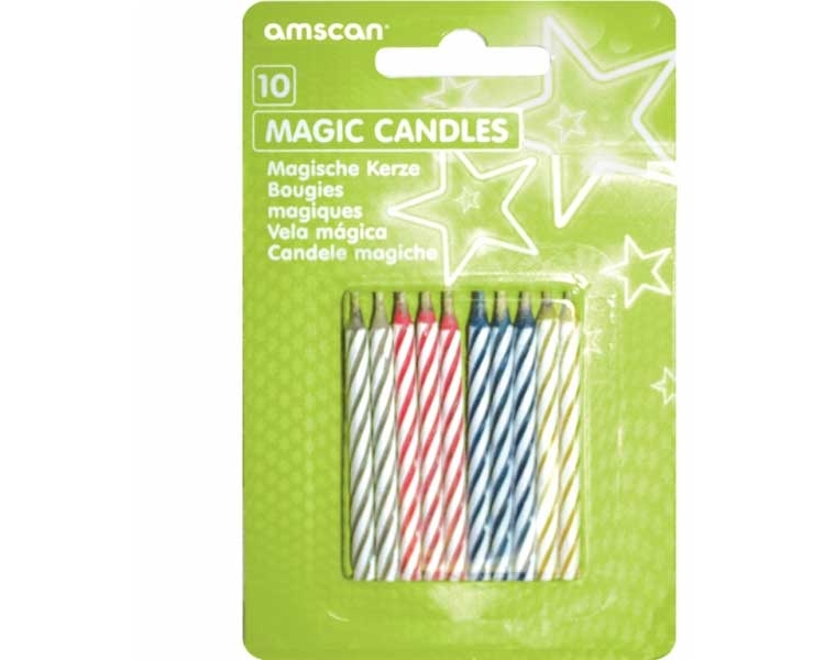 NEUTRAL Magische Spiralkerzen 10 Stk. INT8065-99 ass. 6.3cm