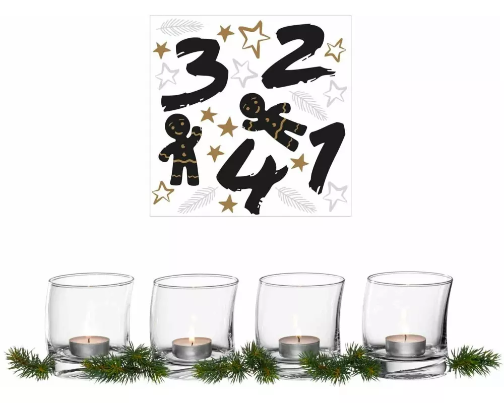 Leonardo Tischlichter Advent 4 Stück, Transparent