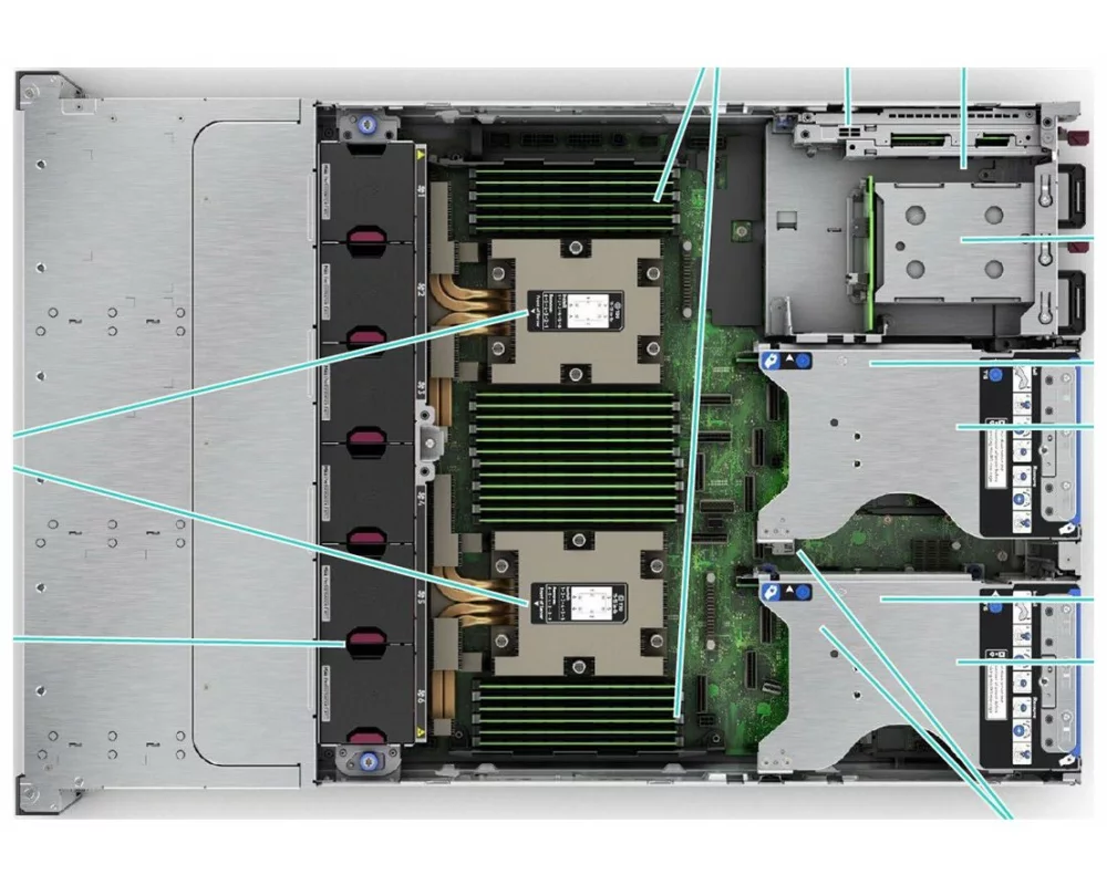 HPE ProLiant DL385 Gen11, 1x9015, 3.5GHz, 8 Core, 2x32GB RDIMM 2R 6400 MT/s, 8xSFF, 2x480GB SATA RI SSD, 2xPS 1000W, MR408i-o/4GB