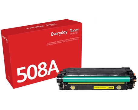Everyday Yellow Toner by compatible with HP 508A (CF362A), Standard capacity. Black toner page yield: 5000 pages, Colour toner page yield: 5000 pages, Printing colours: Yellow, Quantity per pack: 1 pc(s)