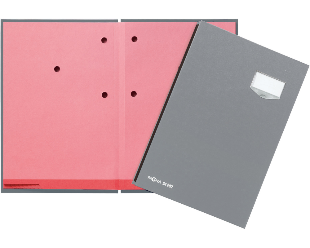 PAGNA Unterschriftenmappe De Luxe A4 24202-06 grau 20-teilig