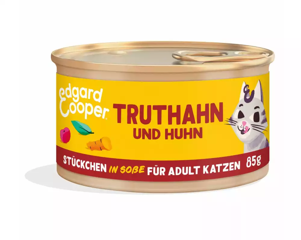 Edgard & Cooper Nassfutter Adult Truthahn & Huhn, 18 x 85g