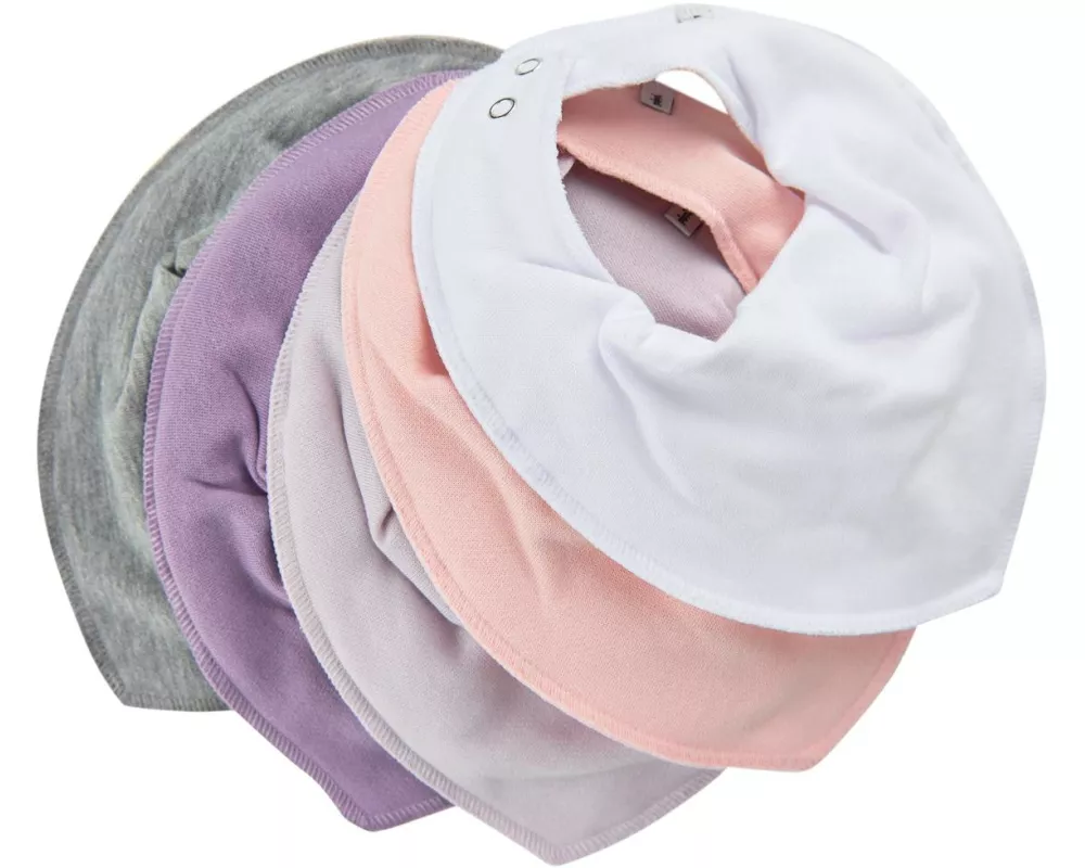 pippi Dreieckstuch Bandana Lätzchen 5er-Set Rose
