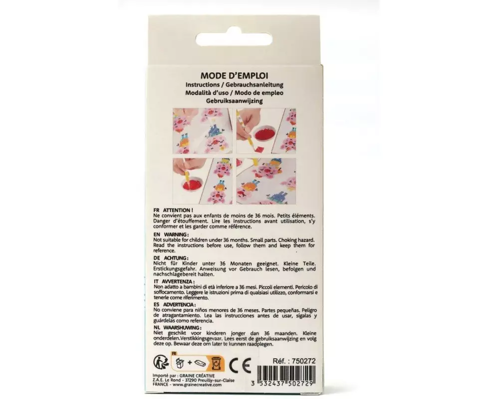 Graine Créative Bastelset Diamond Mosaik Sticker-Set Delfin