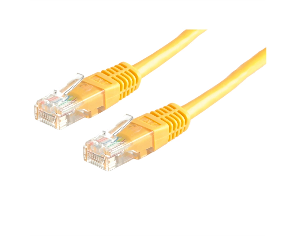 ROLINE Patchkabel Cat.5e (Class D) UTP, PoE, gelb, 0,5 m