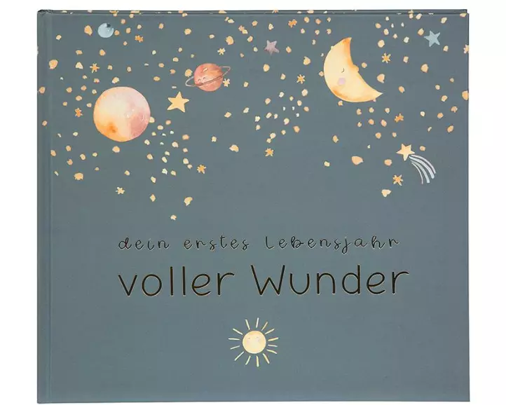 Goldbuch Babytagebuch Voller Wunder Weltraum 24.5 x 22.5 cm Blau 100 Seiten